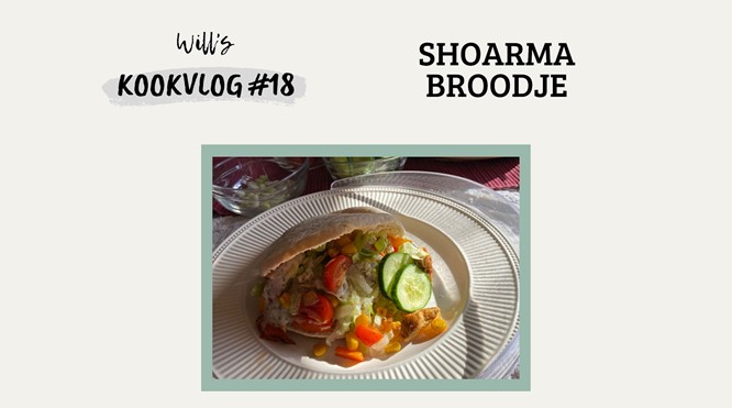 Shoarma broodje (eenhandig recept) - Will's kookvlog #18